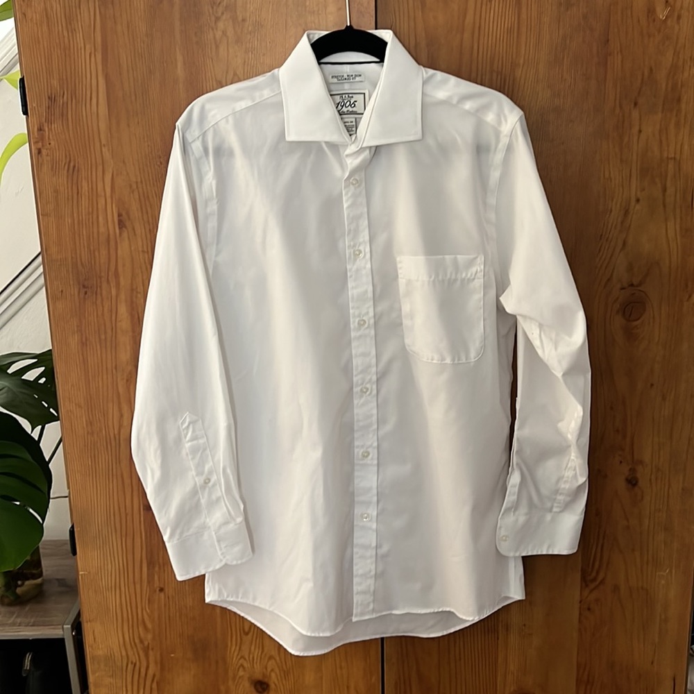 Jos A Bank 1905 Collection Stretch Non-Iron Tailored Shirts - Size 15 1/2 x 33